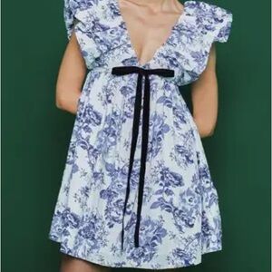 o.p.t. Didi Dress - Blue Toile / S
